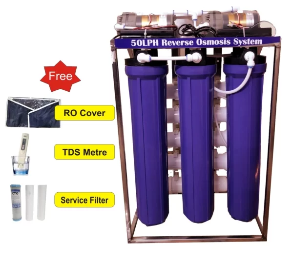 Pyortee 50LPH RO+UV Commercial Plant works upto 3000TDS
