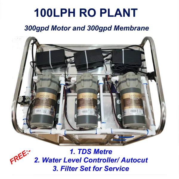100LPH RO Plant for factory, office or any other commercial use