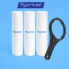 Pyortee - 3pcs PP Spun Filter + 1 Spanner | for All Types of RO Water purifiers (10 Inch, 5 Micron) - Replacement Water Filter Candle
